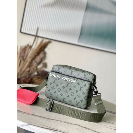 Replica Borsa a tracolla Louis Vuitton Trio Monogram Verde M23783