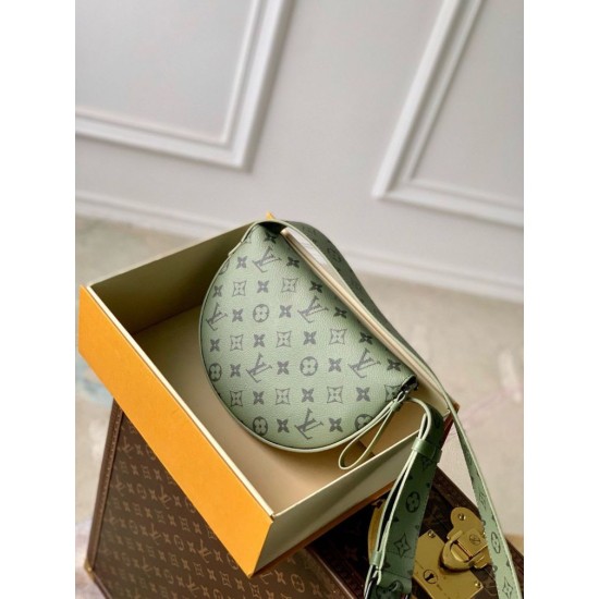 Replica Borsa a tracolla da uomo Louis Vuitton LV Moon M23838 Monogram verde