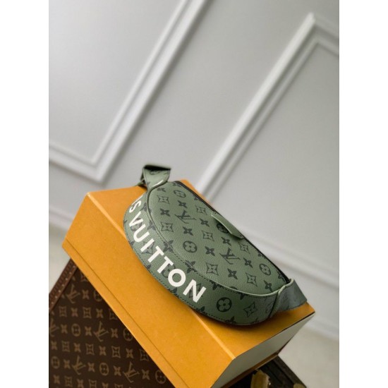 Replica Borsa a tracolla da uomo Louis Vuitton LV Moon M23838 Monogram verde