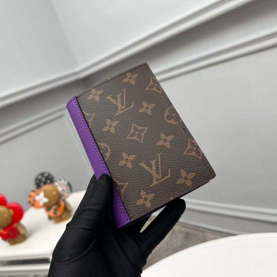 Replica Custodia per passaporto Louis Vuitton M28268 Portafoglio LV Monogram Macassar
