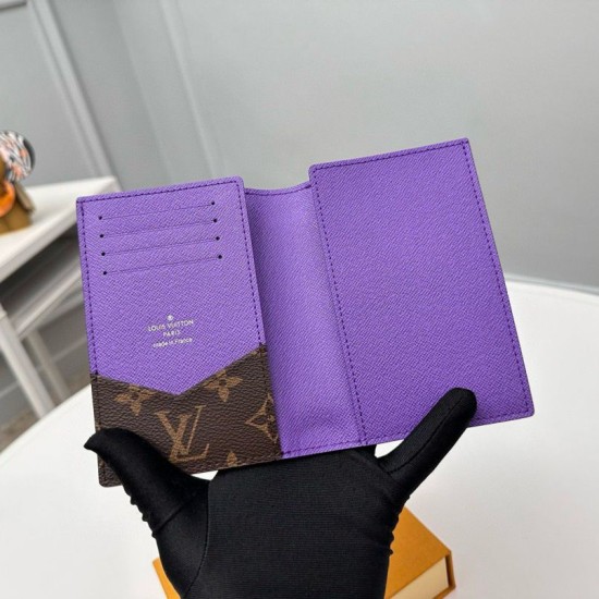 Replica Custodia per passaporto Louis Vuitton M28268 Portafoglio LV Monogram Macassar