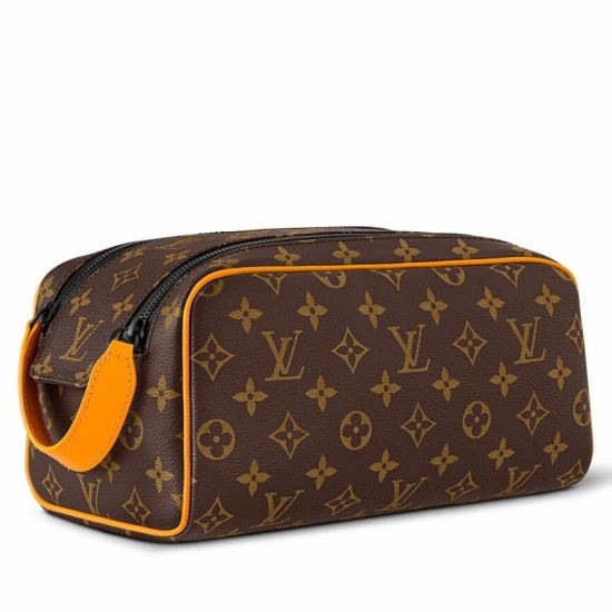 Replica Louis Vuitton Dopp Kit Toilet Pouch M46696 LV Borsa da uomo Monogram