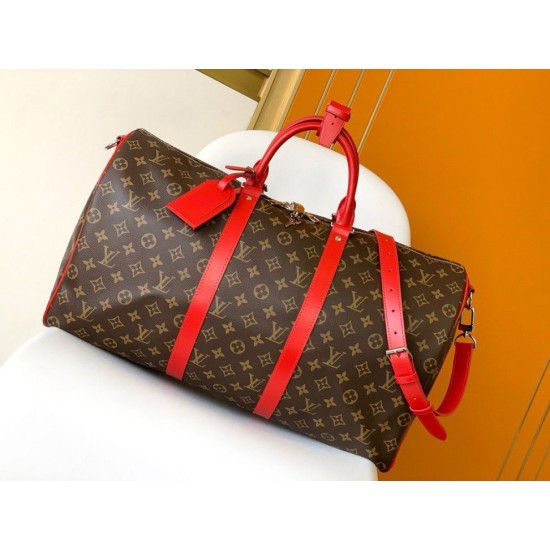 Replica Borsa Louis Vuitton Keepall Bandouliere 50 Monogram Macassar M46769
