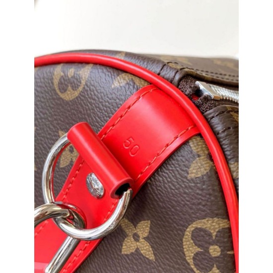 Replica Borsa Louis Vuitton Keepall Bandouliere 50 Monogram Macassar M46769