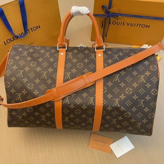 Replica Borsa Louis Vuitton Keepall Bandouliere 50 Monogram Macassar M46770