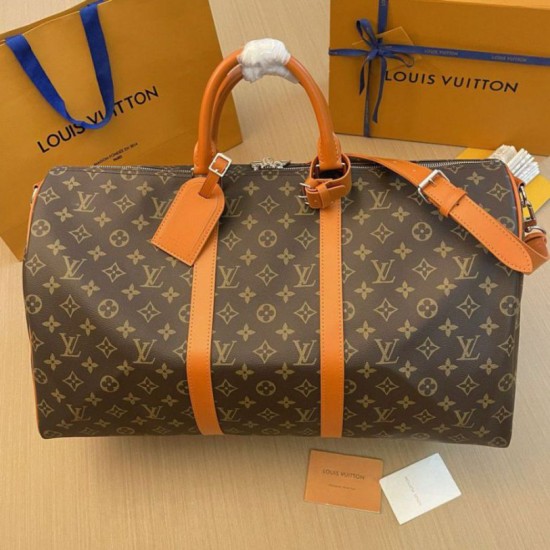 Replica Borsa Louis Vuitton Keepall Bandouliere 50 Monogram Macassar M46770