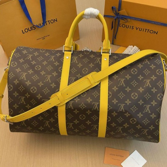 Replica Borsa Louis Vuitton Keepall Bandouliere 50 Monogram Macassar M46771
