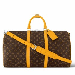 Replica Borsa Louis Vuitton Keepall Bandouliere 50 Monogram Macassar M46771