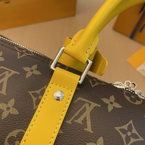 Replica Borsa Louis Vuitton Keepall Bandouliere 50 Monogram Macassar M46771
