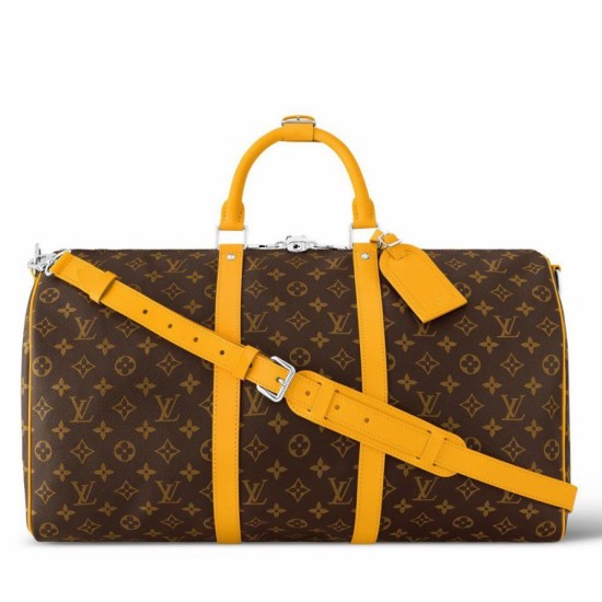 Replica Borsa Louis Vuitton Keepall Bandouliere 50 Monogram Macassar M46771