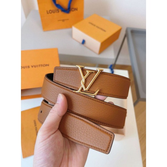 Replica Cintura reversibile Louis Vuitton LV Attract 35 mm M8228V Marrone