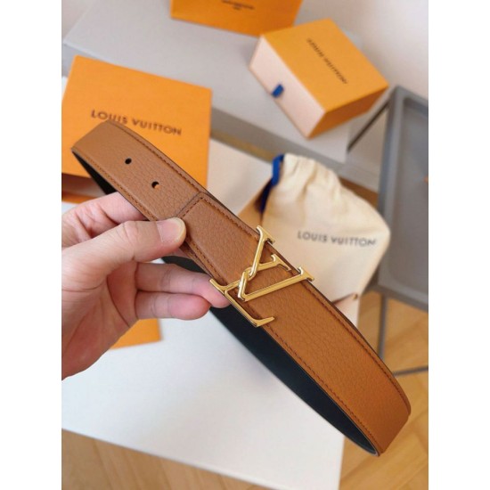Replica Cintura reversibile Louis Vuitton LV Attract 35 mm M8228V Marrone