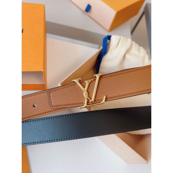 Replica Cintura reversibile Louis Vuitton LV Attract 35 mm M8228V Marrone