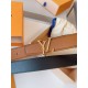 Replica Cintura reversibile Louis Vuitton LV Attract 35 mm M8228V Marrone
