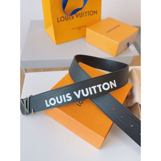 Replica Cintura reversibile Louis Vuitton LV iniziali Epi 40 mm M8270Q nera