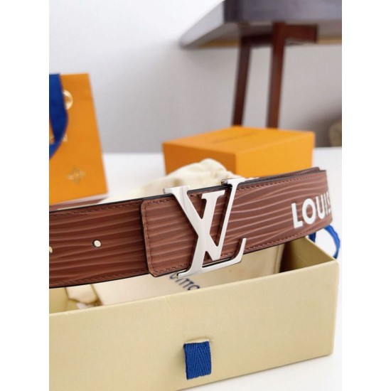 Replica Cintura reversibile Louis Vuitton LV iniziali Epi 40 mm M8271U Marrone
