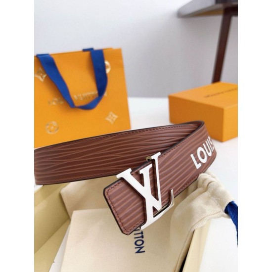 Replica Cintura reversibile Louis Vuitton LV iniziali Epi 40 mm M8271U Marrone