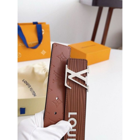 Replica Cintura reversibile Louis Vuitton LV iniziali Epi 40 mm M8271U Marrone
