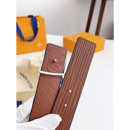Replica Cintura reversibile Louis Vuitton LV iniziali Epi 40 mm M8271U Marrone