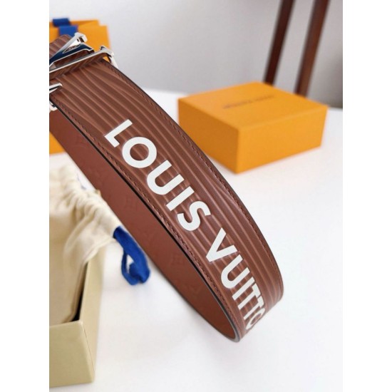 Replica Cintura reversibile Louis Vuitton LV iniziali Epi 40 mm M8271U Marrone