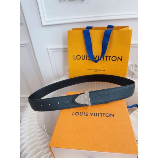 Replica Cintura reversibile Louis Vuitton LV Trunk 35 mm M8349V nera
