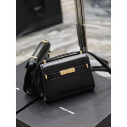 Replica Borsa a tracolla mini YSL Saint Laurent Manhattan nera