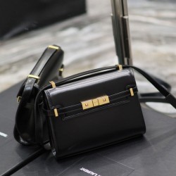 Replica Borsa a tracolla mini YSL Saint Laurent Manhattan nera