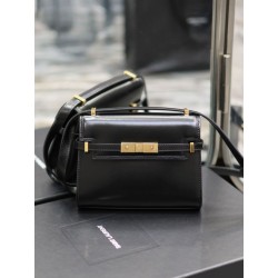 Replica Borsa a tracolla mini YSL Saint Laurent Manhattan nera