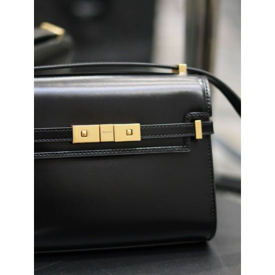 Replica Borsa a tracolla mini YSL Saint Laurent Manhattan nera