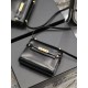 Replica Borsa a tracolla mini YSL Saint Laurent Manhattan nera