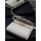Replica Borsa a tracolla mini YSL Saint Laurent Manhattan Bianca