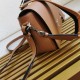 Replica Borsa a tracolla Prada con patta granulata marrone