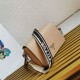 Replica Borsa a tracolla Prada con patta granulata sabbia