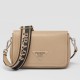 Replica Borsa a tracolla Prada con patta granulata sabbia