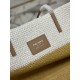 Replica Prada Borsa tote grande Prada all'uncinetto in filato effetto rafia Beige/Bianco Replica Prada Borsa tote grande Prada all'uncinetto in filato effetto rafia Beige/Bianco