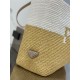 Replica Prada Borsa tote grande Prada all'uncinetto in filato effetto rafia Beige/Bianco Replica Prada Borsa tote grande Prada all'uncinetto in filato effetto rafia Beige/Bianco
