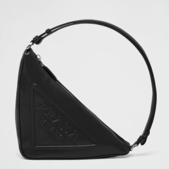 Replica Borsa a tracolla triangolare Prada Nera