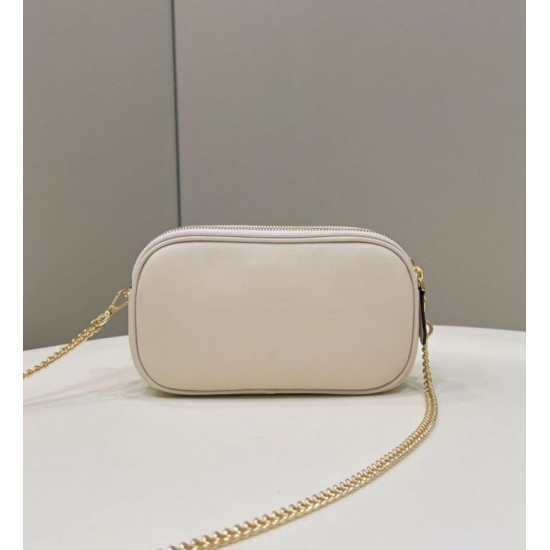 Replica Fendi Easy 2 Baguette Borsa a tracolla Mini Fendi Beige