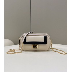 Replica Fendi Easy 2 Baguette Borsa a tracolla Mini Fendi Beige