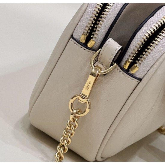 Replica Fendi Easy 2 Baguette Borsa a tracolla Mini Fendi Beige