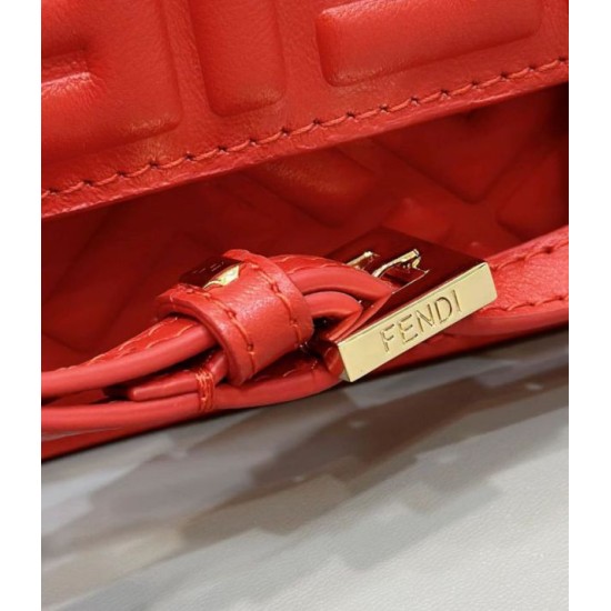 Replica Portafoglio baguette Fendi su catena Borsa Fendi Rossa