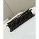 Replica Portafoglio baguette Fendi su catena Borsa Fendi ricamo FF Marrone