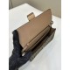 Replica Portafoglio baguette Fendi su catena Borsa Fendi ricamo FF Marrone
