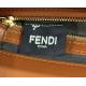 Replica Borsa media Fendi Baguette Borsa Fendi con motivo FF Marrone