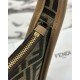 Replica Fendi Mini Fendessencehobo Fendi Bag Miniborsa in tessuto FF Marrone
