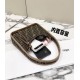 Replica Fendi Mini Fendessencehobo Fendi Bag Miniborsa in tessuto FF Marrone