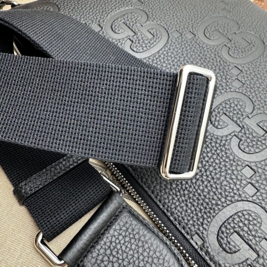 Replica Borsa a tracolla media Gucci Jumbo GG 696009 Nera