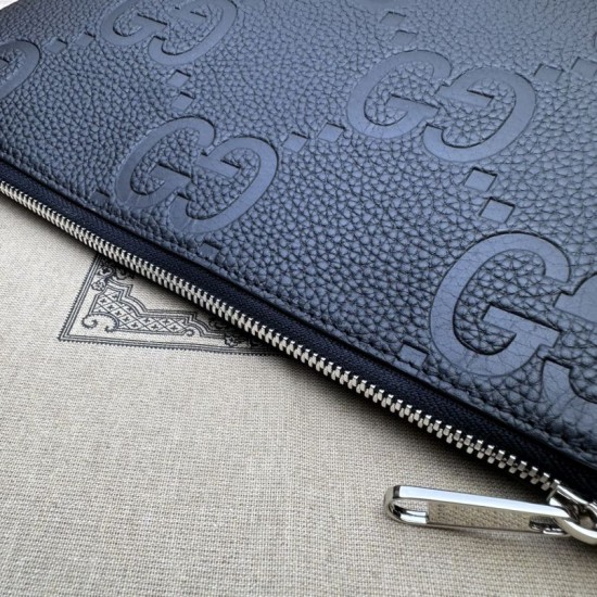 Replica Borsa a tracolla media Gucci Jumbo GG 696009 Nera