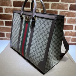 Replica Borsa tote grande da uomo Gucci Ophidia 724665 Marrone