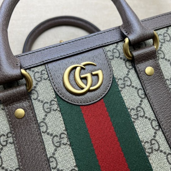 Replica Borsa tote grande da uomo Gucci Ophidia 724665 Marrone